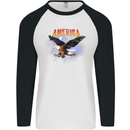 Eagle America Dreamer Soul Mens L/S Baseball T-Shirt White/Black