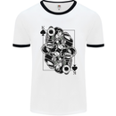 Sniper Card Military Army Special Forces Mens Ringer T-Shirt White/Black