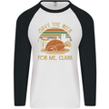 Save the Neck For Me Clark Christmas Movie Mens L/S Baseball T-Shirt White/Black