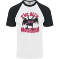 I've Seen Mothman Mens S/S Baseball T-Shirt White/Black