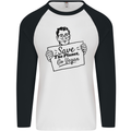 Save the Planet Go Vegan Global Warming Mens L/S Baseball T-Shirt White/Black