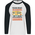 Funny Alcohol Caravanning Caravan Beer Mens L/S Baseball T-Shirt White/Black