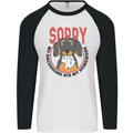 My Dachshund Ate My Homework Funny Dog Mens L/S Baseball T-Shirt White/Black