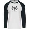 FSM Church Flying Spagetti Monster Atheist Mens L/S Baseball T-Shirt White/Black