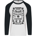 Ouija Board Voodoo Demons Spirits Halloween Mens L/S Baseball T-Shirt White/Black