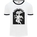 Mushrooms Earth Made Heaven Sent Fungi Mens Ringer T-Shirt White/Black