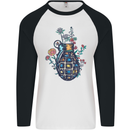 Peace Grenade Anti-War Pacifist World Hippy Mens L/S Baseball T-Shirt White/Black