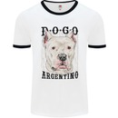 A Dogo Argentino Dog Mens Ringer T-Shirt White/Black