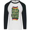 Germany Octoberfest German Beer Alcohol Mens L/S Baseball T-Shirt White/Black