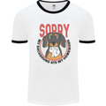 My Dachshund Ate My Homework Funny Dog Mens Ringer T-Shirt White/Black