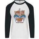Long Live Rock n Roll Heavy Metal Guitar Mens L/S Baseball T-Shirt White/Black