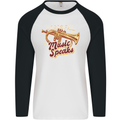 Flugelhorn Music Speaks Where Words Fail Mens L/S Baseball T-Shirt White/Black