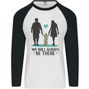 Autism We Will Always Be There Autistic Mens L/S Baseball T-Shirt White/Black