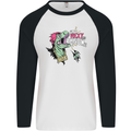 Dinosaurs T-Rex I'm Rexy and I Know It Sexy Mens L/S Baseball T-Shirt White/Black