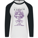 Wisdom Goblet Obscure Makabra Mens L/S Baseball T-Shirt White/Black