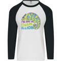 Im One in a Chamillion Funny Chameleon Mens L/S Baseball T-Shirt White/Black