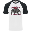 Christmas Tarantula Funny Xmas Spider Mens S/S Baseball T-Shirt White/Black