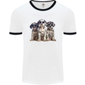 3 Cool Dalmatian Puppy's Dogs Mens Ringer T-Shirt White/Black