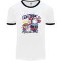 Christmas Santa Naughty List Funny Xmas Mens Ringer T-Shirt White/Black