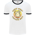 Guess What Chicken Butt Funny Farm Mens Ringer T-Shirt White/Black