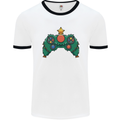 Christmas Tree Video Game Controller Joypad Xmas Mens Ringer T-Shirt White/Black