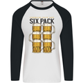 Check Out My Alcohol Six Pack Funny Beer Mens L/S Baseball T-Shirt White/Black