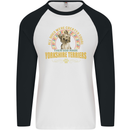 A Yorkshire Terrier Dog Mens L/S Baseball T-Shirt White/Black