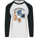 Class of 2000 BC Funny Dinosaur T-Rex Mens L/S Baseball T-Shirt White/Black