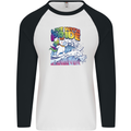 Live With Pride Unicorn Gay Pride Awareness LGBT Mens L/S Baseball T-Shirt White/Black