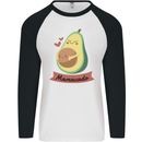 Mamacado New Baby Pregnancy Pregnant Mens L/S Baseball T-Shirt White/Black