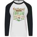 St Patricks Day Redhead Ginger Funny Irish Mens L/S Baseball T-Shirt White/Black