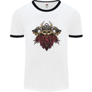 A Steampunk Viking Mens Ringer T-Shirt White/Black