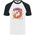 The Anatomy of a Corgi Dog Mens S/S Baseball T-Shirt White/Black