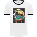 Funny Cat Poker How Much is the Fish Mens Ringer T-Shirt White/Black