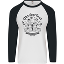 Oktoberfest Its Beer Season Mens L/S Baseball T-Shirt White/Black
