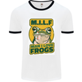 MILF Man I Love Frogs Mens Ringer T-Shirt White/Black