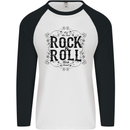 New Soul Rock n Roll Mens L/S Baseball T-Shirt White/Black