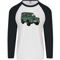 4X4 Off Road Roading 4 Wheel Drive Mens L/S Baseball T-Shirt White/Black