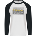 Crypto Workers New York Parody Funny Bitcoin Mens L/S Baseball T-Shirt White/Black