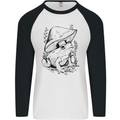 Wildlife Ecology a Frog and a Toadstool Mens L/S Baseball T-Shirt White/Black