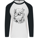 Wildlife Ecology a Frog and a Toadstool Mens L/S Baseball T-Shirt White/Black