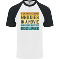 As Long as the Dog Lives Funny Movie Mens S/S Baseball T-Shirt White/Black