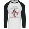 St George Warriors Mens L/S Baseball T-Shirt White/Black