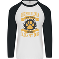 The More I Like My Dog Funny Mens L/S Baseball T-Shirt White/Black