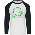 Climate Change Keep the Planet Clean Mens L/S Baseball T-Shirt White/Black