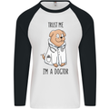 Dog Trust Me I'm a Dogctor Doctor Vet Funny Mens L/S Baseball T-Shirt White/Black