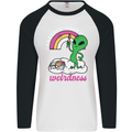 Alien Embrace Your Weirdness Funny LGBT Mens L/S Baseball T-Shirt White/Black