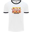 Dancing Santa Funny Christmas Dance Xmas Mens Ringer T-Shirt White/Black