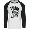 A Party Without Beer Alcohol Funny Beer Gin Mens L/S Baseball T-Shirt White/Black