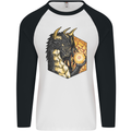 Dragon Dice RPG Role Playing Games Fantasy Mens L/S Baseball T-Shirt White/Black